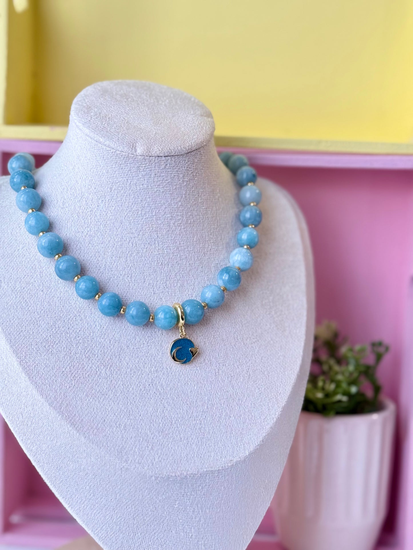 Blue moon necklace