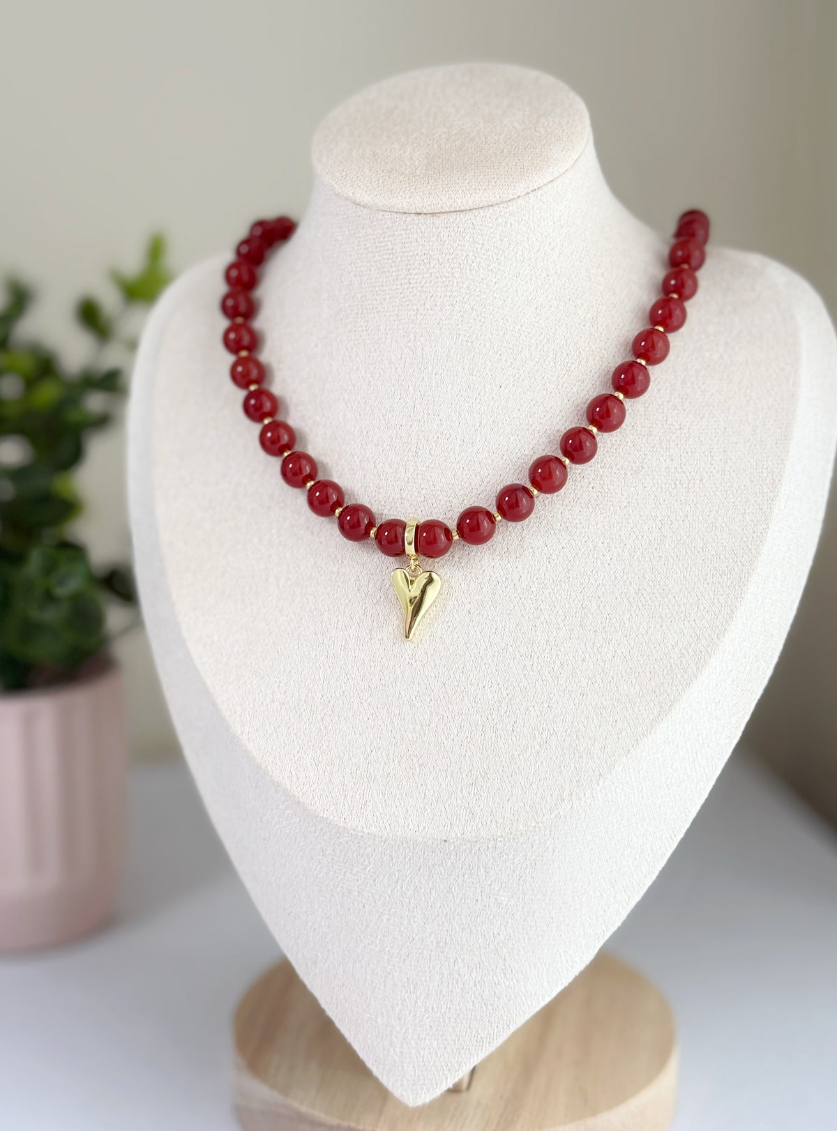 Carnelian Heart Necklace