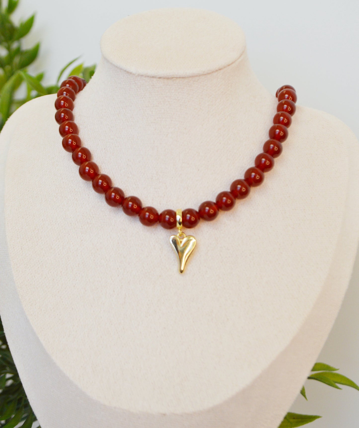 Carnelian Heart Necklace