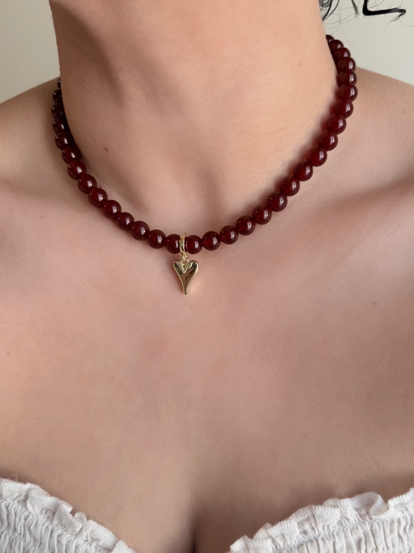 Carnelian Heart Necklace