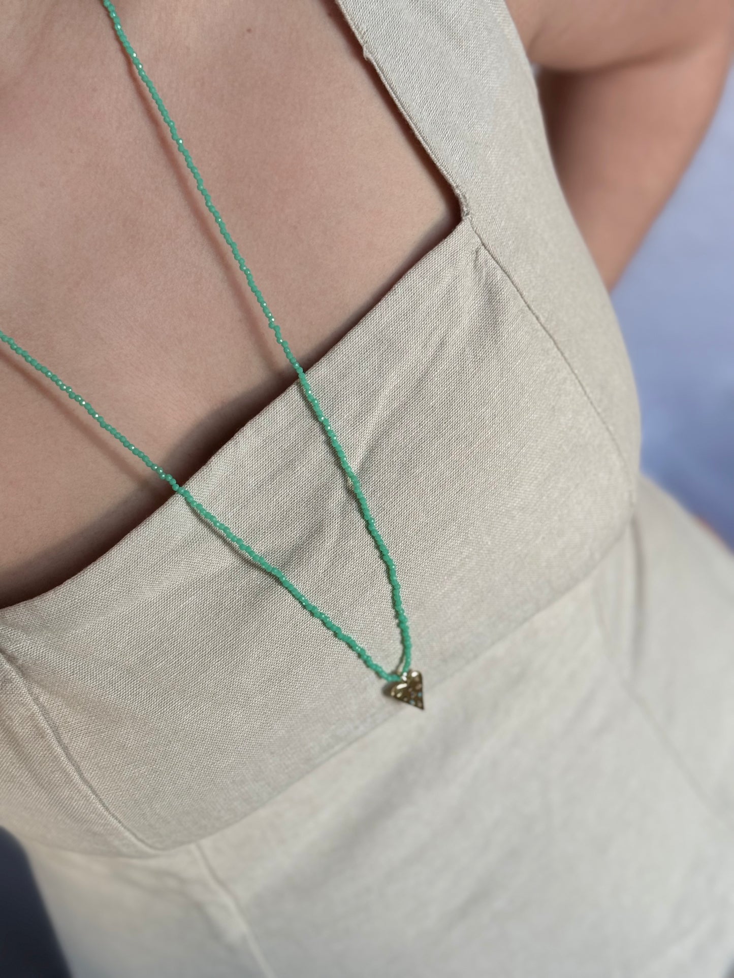 Multi-Gem Heart Necklace