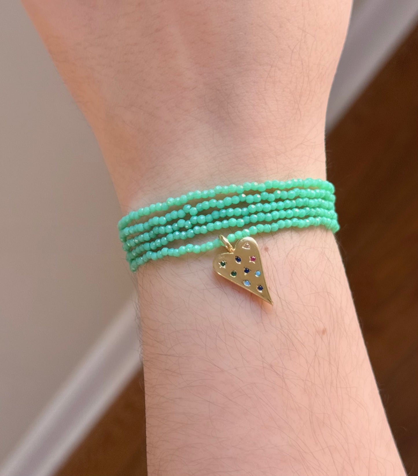 Multi-Gem Heart Necklace
