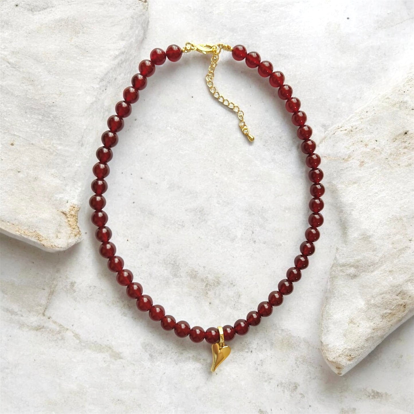 Carnelian Heart Necklace